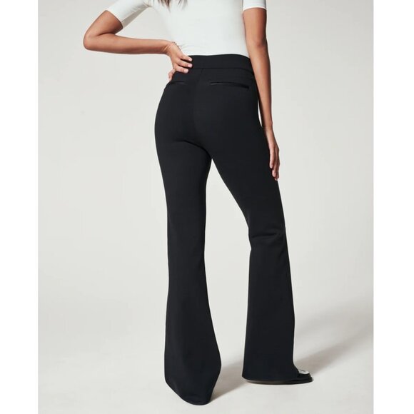 Spanx The Perfect Pant 34"/ Small Tall / Black High Rise Flare Work Ponte - Picture 3 of 7
